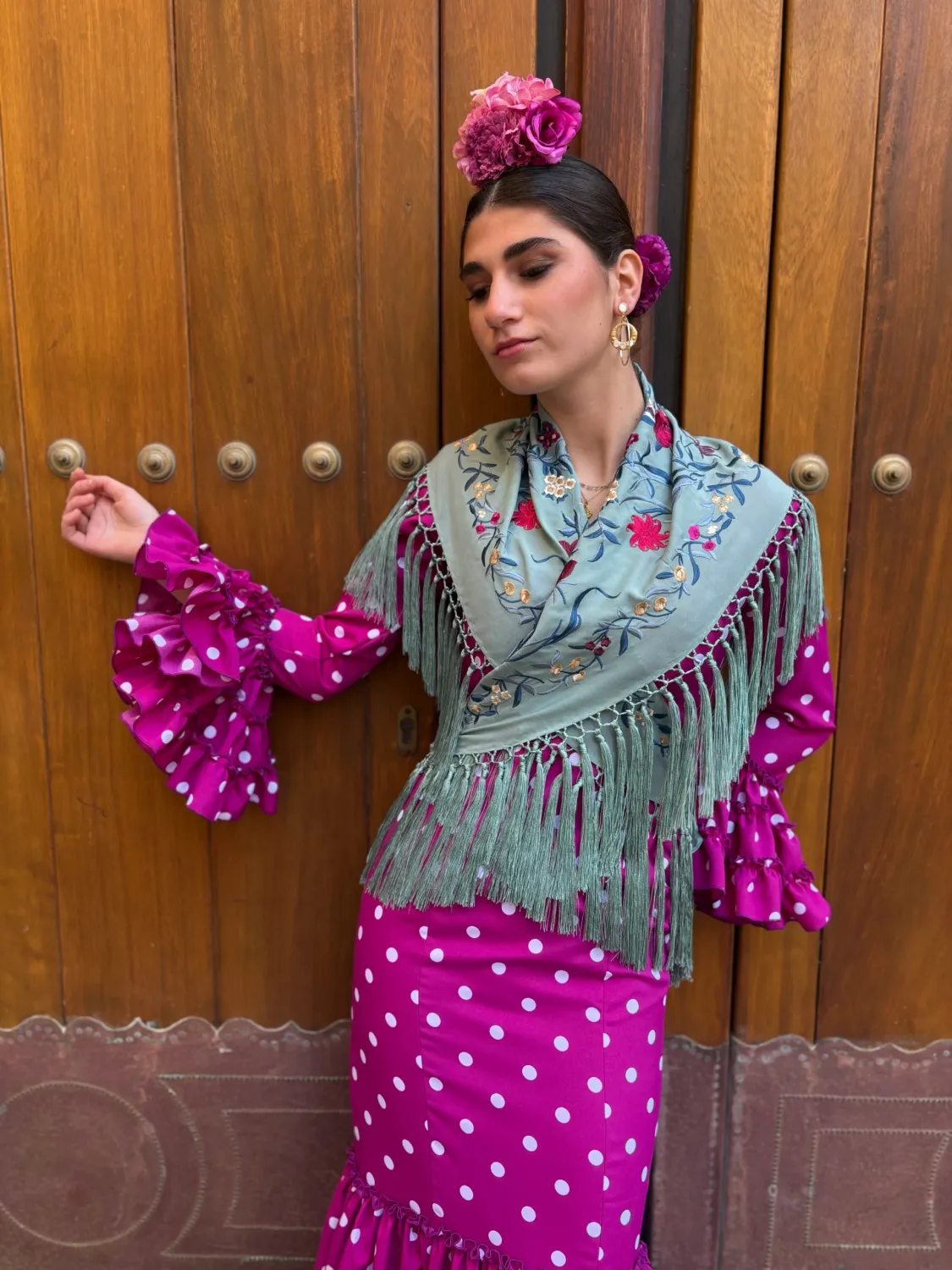 Viva La Feria Vanesa robe flamenco canastero stretch