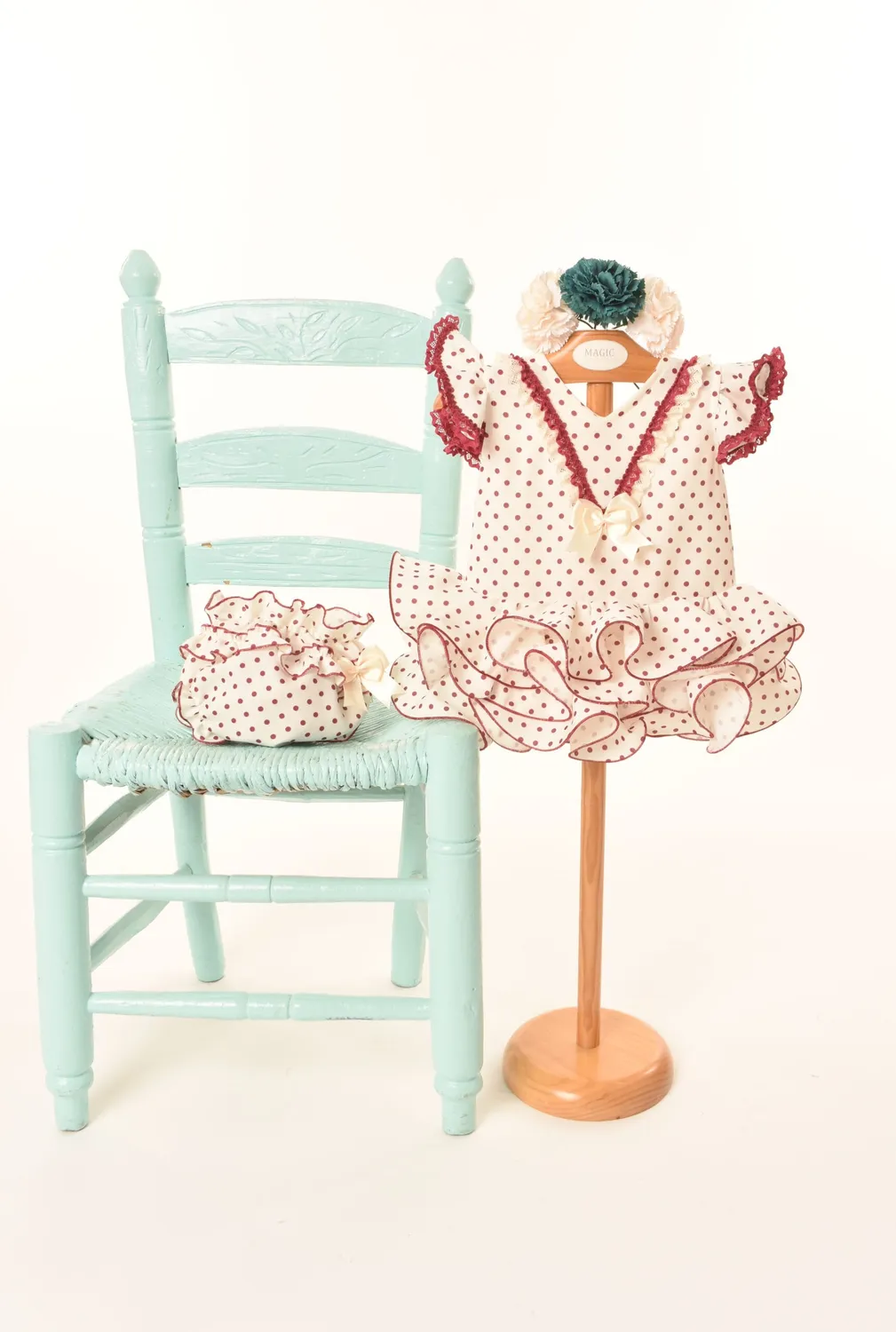 Viva la Feria Moda Flamenca Rocío robe flamenco bébé 3 volants culotte
