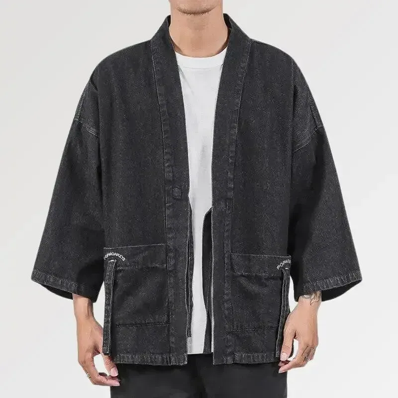 Japon style Denim Kimono Jacket ‘kazuko’ veste kimono