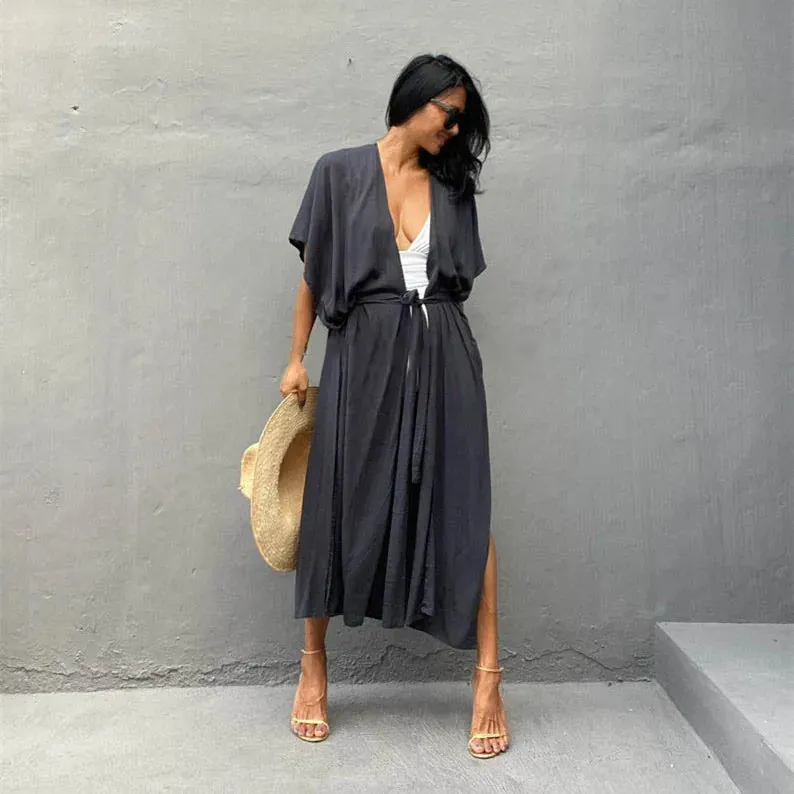 Esprit du Japon Kimono Plage Ceinture à Nouer Coton