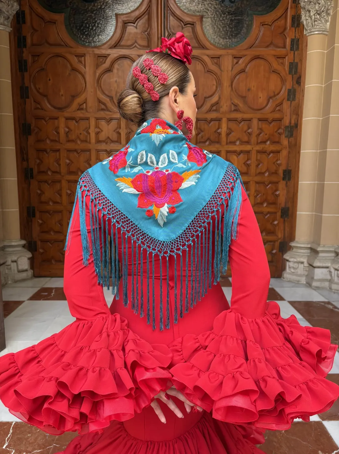 Viva La Feria Rosa robe flamenca à volants