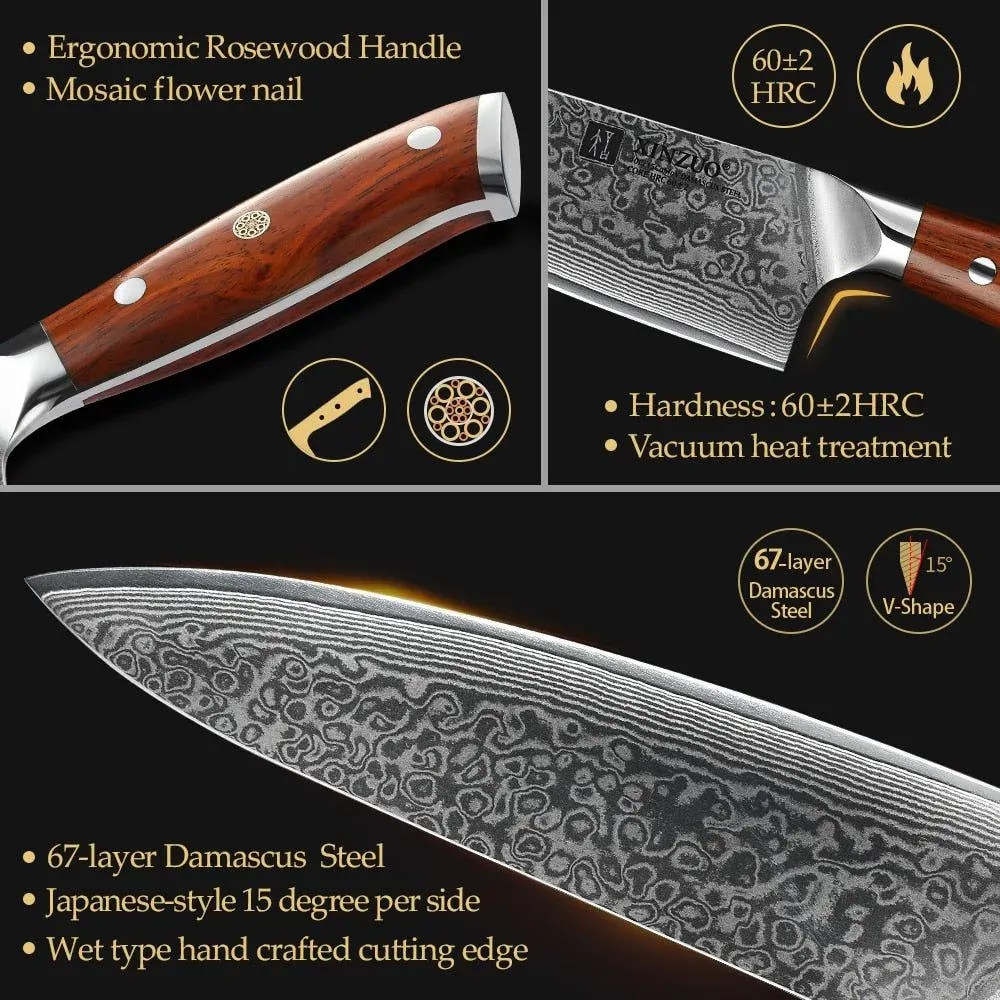 Japon style Gyuto Kitchen Knife Komainu 3 Shapes couteau de cuisine