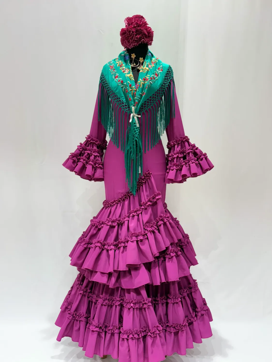 Viva La Feria Diamante robe flamenco buganvilla