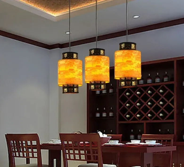 Japon style lampe suspendue bois style japonais