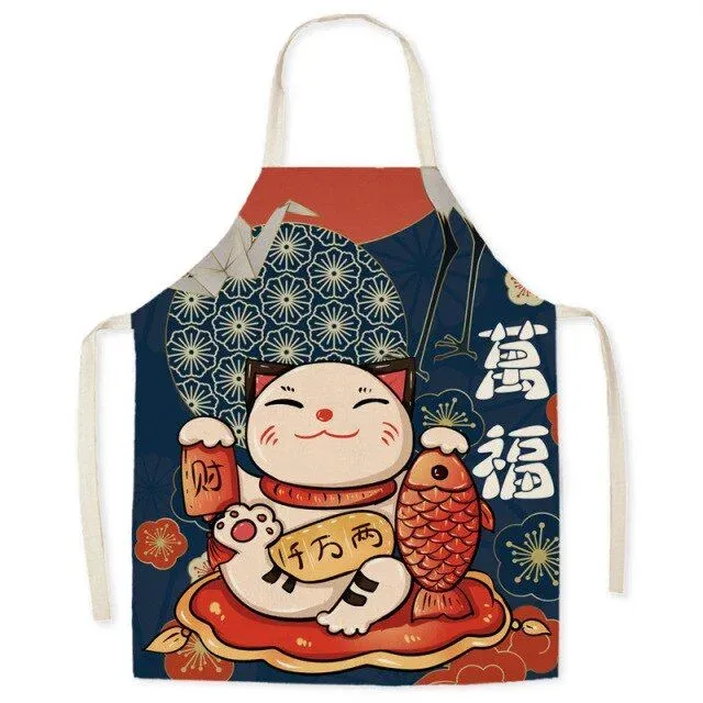 Japon style Jizō tablier coton lin cuisine