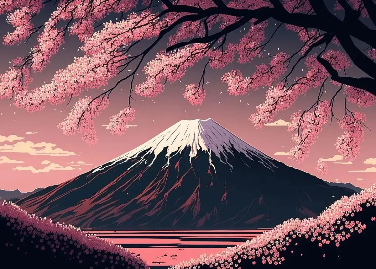 Japon style tableau paysage japonais zen