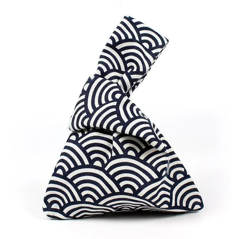Japon style Sac Japonais Motif Seigaiha sac à main marin