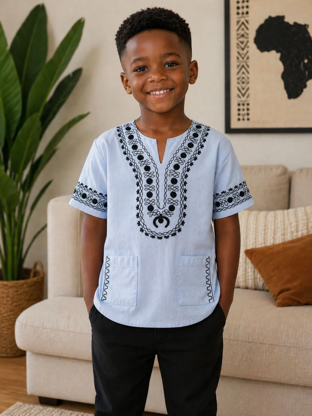 KAVAZI Kids Embroidery Top haut brodé garçon