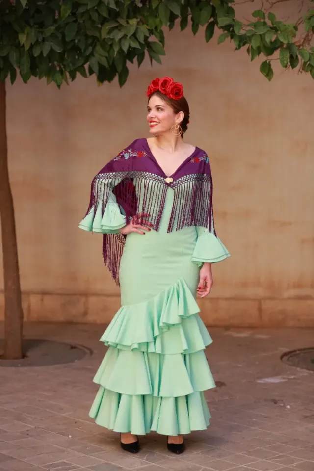 Viva La Feria Malaga robe flamenco unie