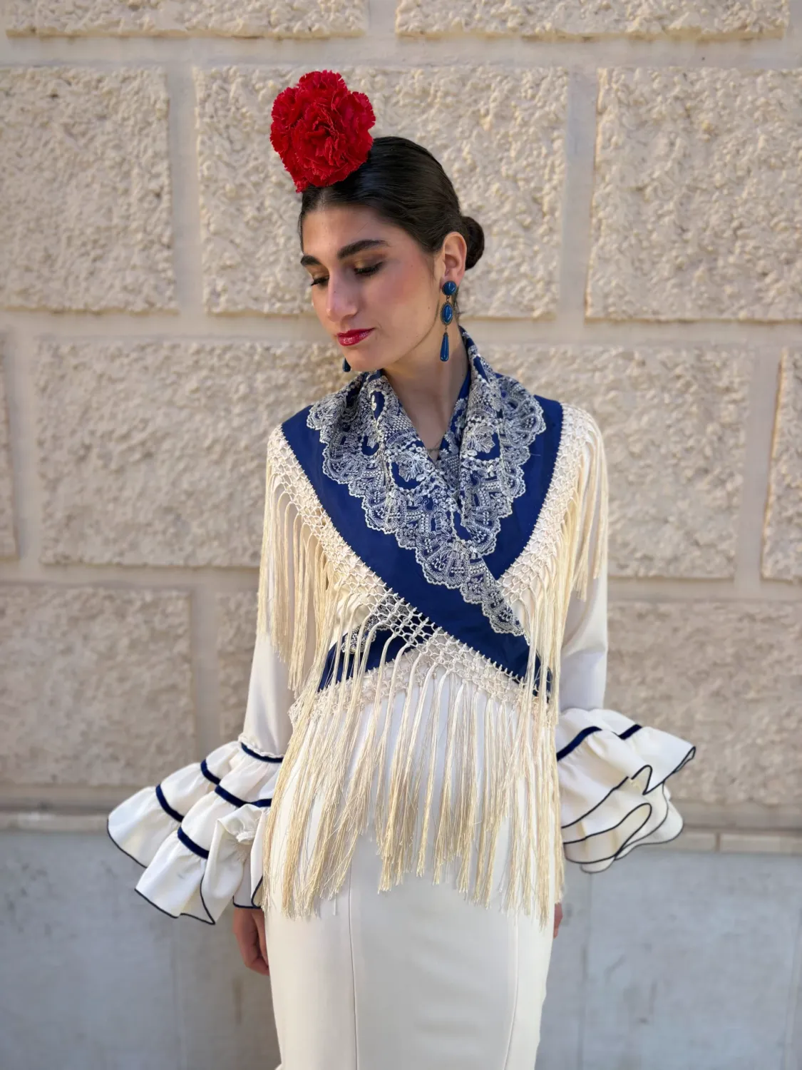 Viva La Feria Moda Flamenca Laura robe canastero beige