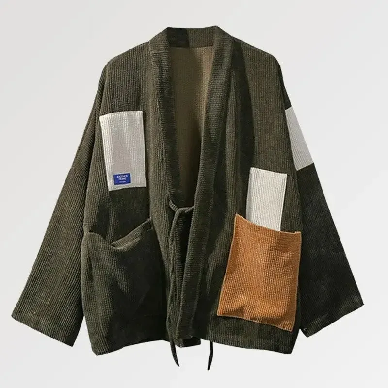 Japon style Akidori veste kimono velours patchwork