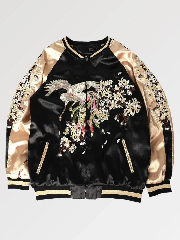 Japon Style Hanabi Taiyo sukajan phoenix brodé