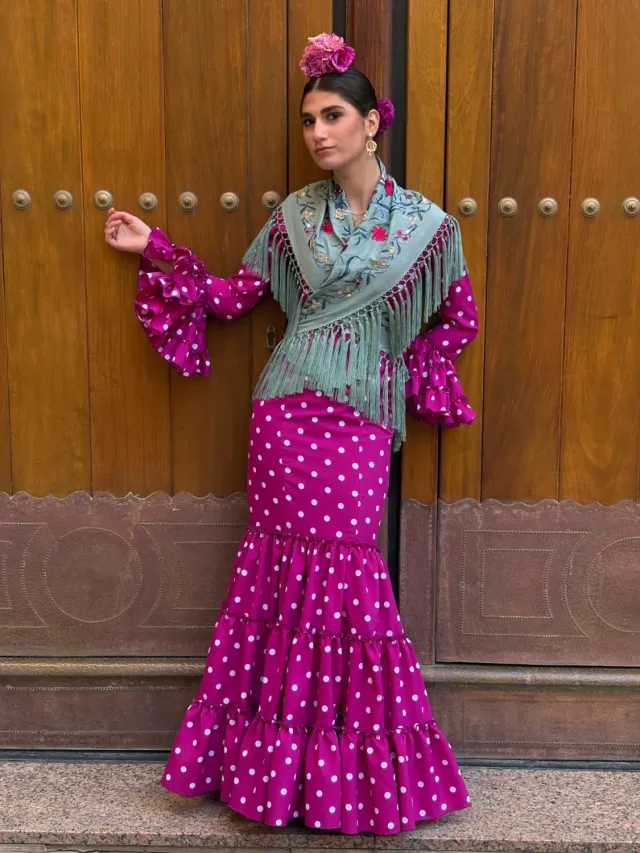 Viva La Feria Vanesa robe flamenco canastero stretch