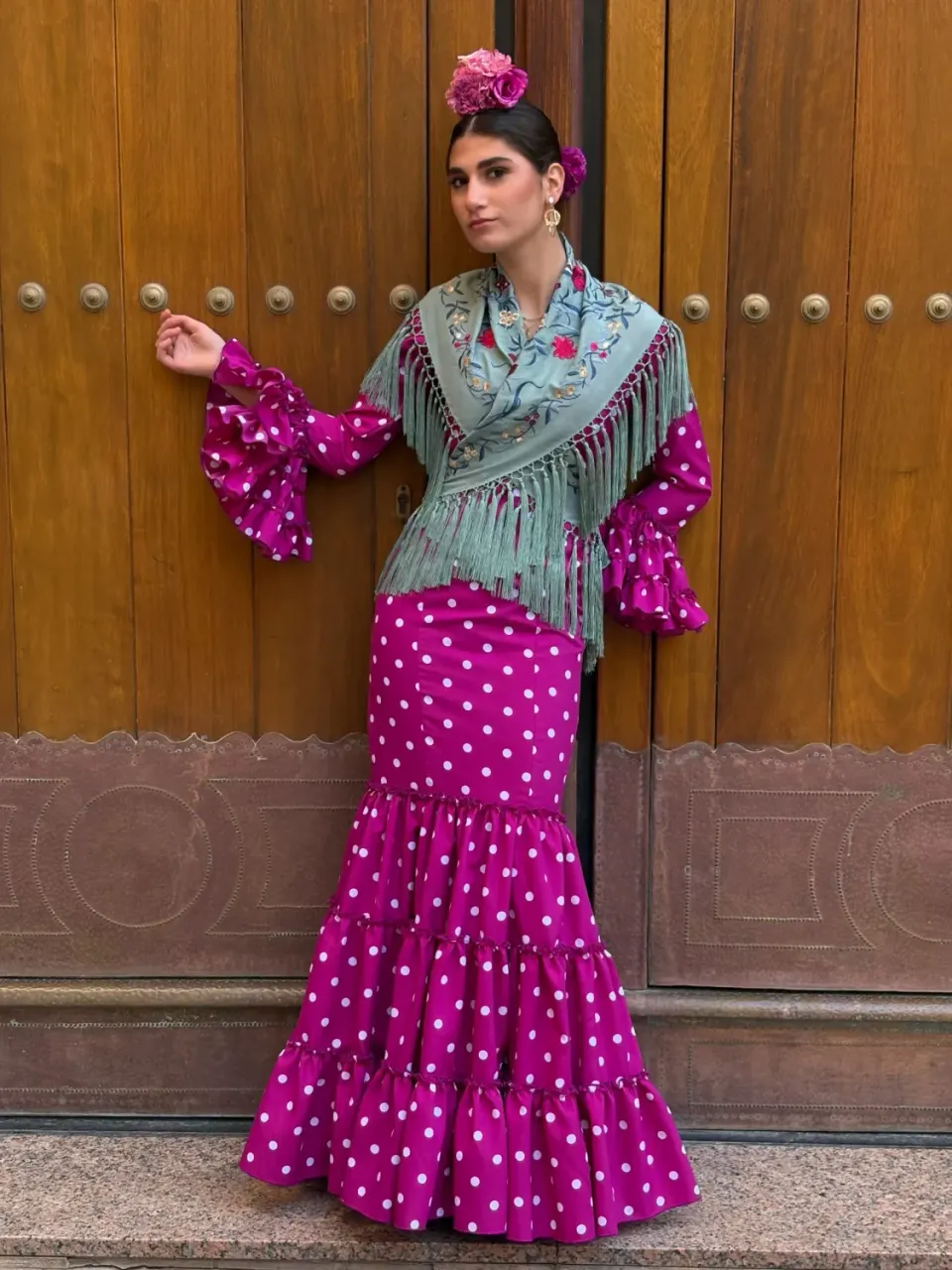 Viva La Feria Vanesa robe flamenco canastero stretch