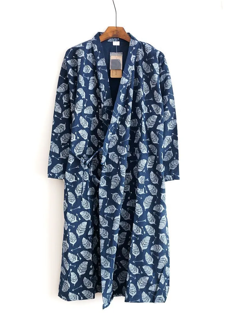 Esprit du Japon peignoir kimono homme coton gaufré