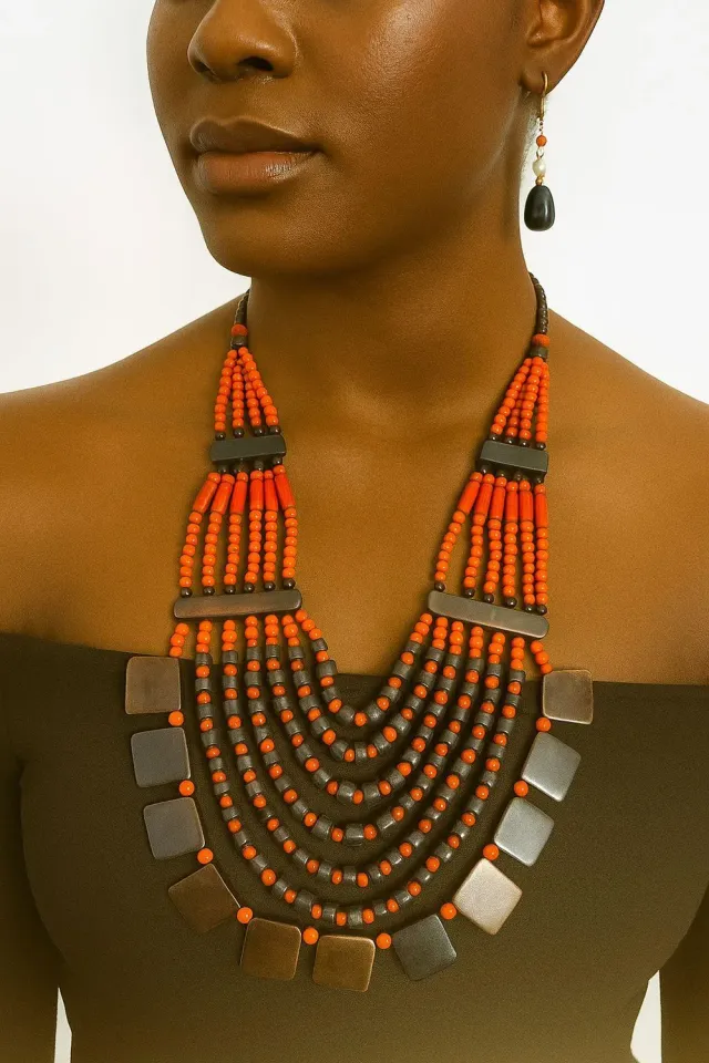 KAVAZI Necklace And Earing Set parure bijoux