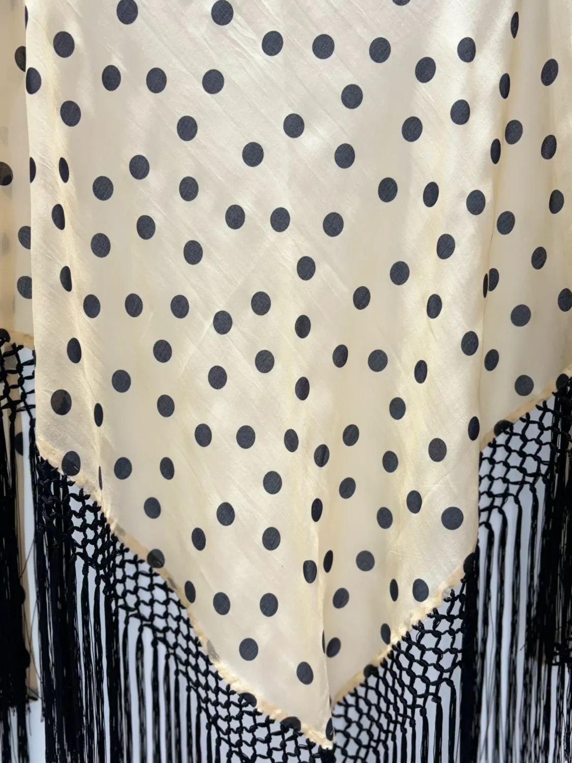 Viva La Feria mantoncillo châle à pois franges soie