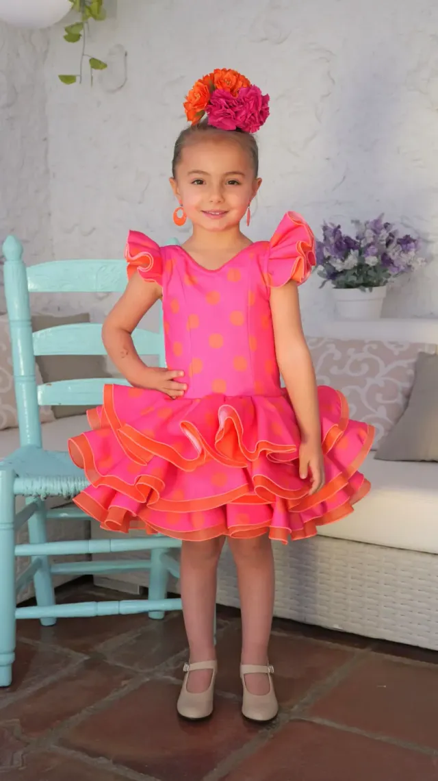 Viva la Feria Clara robe flamenca fille courte popeline