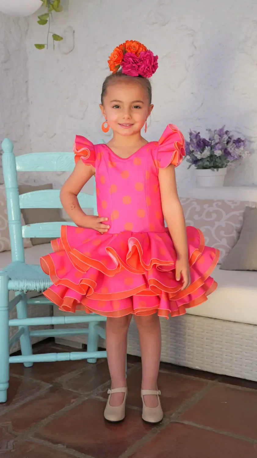 Viva la Feria Clara robe flamenca fille courte popeline