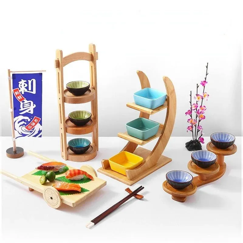 Japon style Sushi Shelf Hiroo support à sushi en bois
