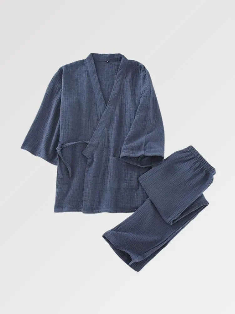 Japon Style Coton Suit Jinbei Homme en Coton