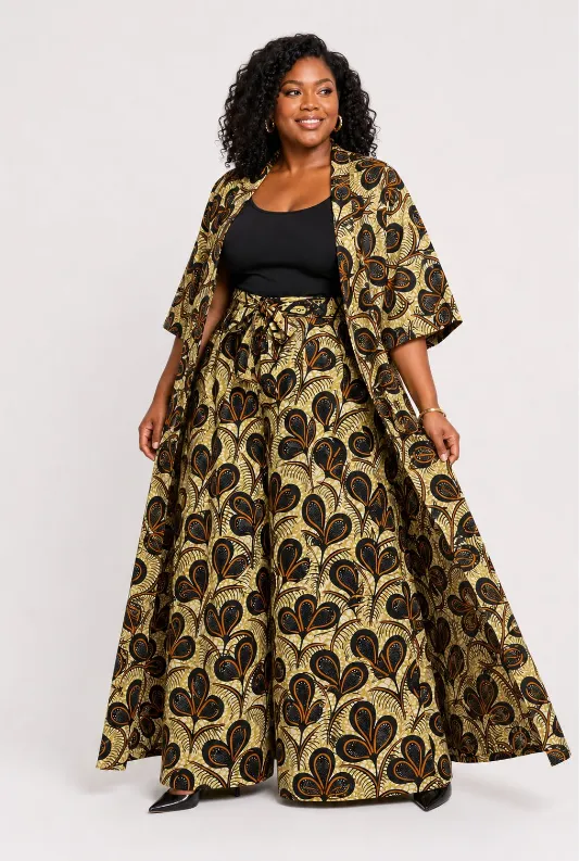 KAVAZI duster et pantalon palazzo
