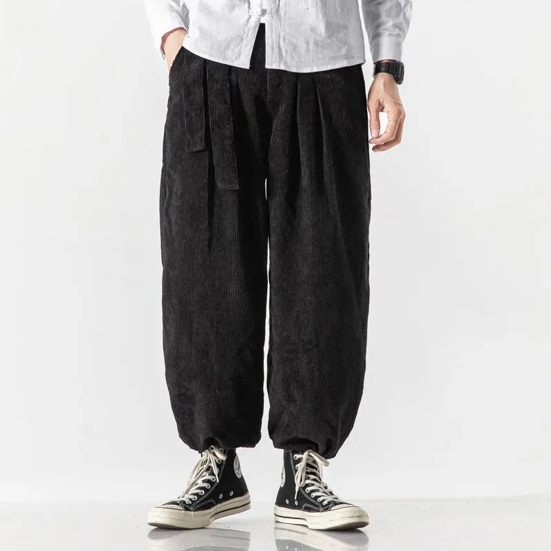 Japon style Yuunoyo pantalon velours côtelé confort