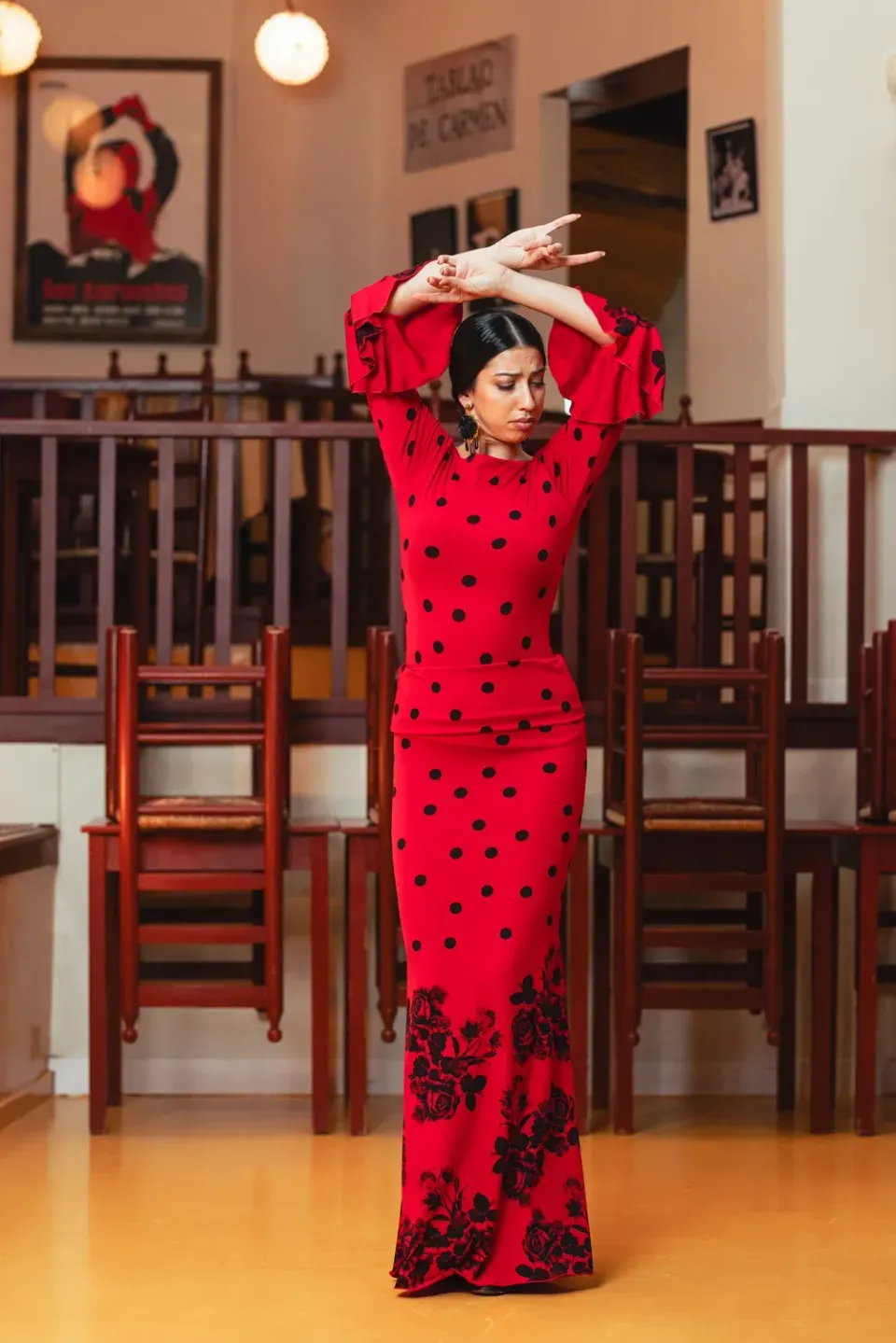 VIVA LA FERIA-MODA FLAMENCA Morente jupe flamenco imprimée