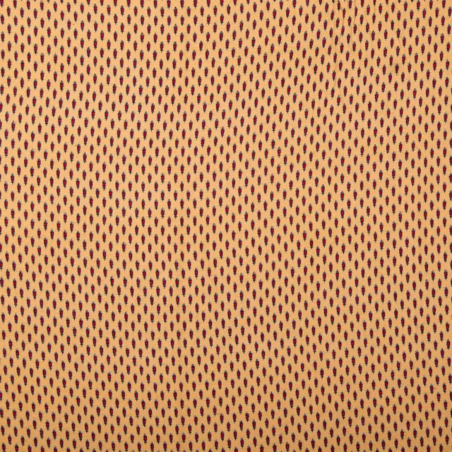 Mistral Plume tissu coton Jaune Rouge au mètre