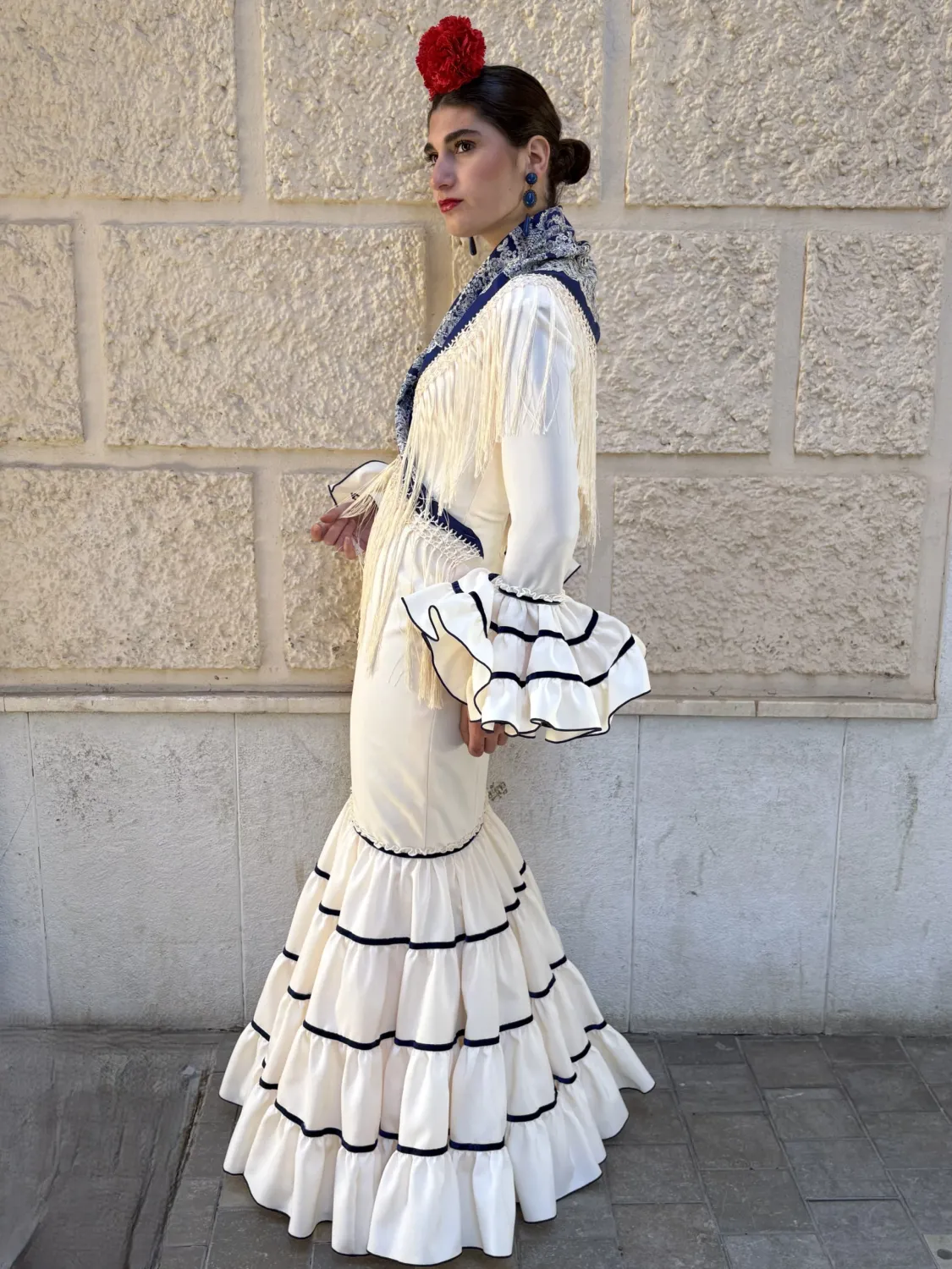 Viva La Feria Moda Flamenca Laura robe canastero beige