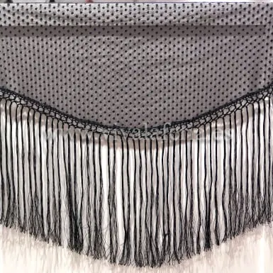 Viva La Feria mantoncillo plumeti à franges 132 cm