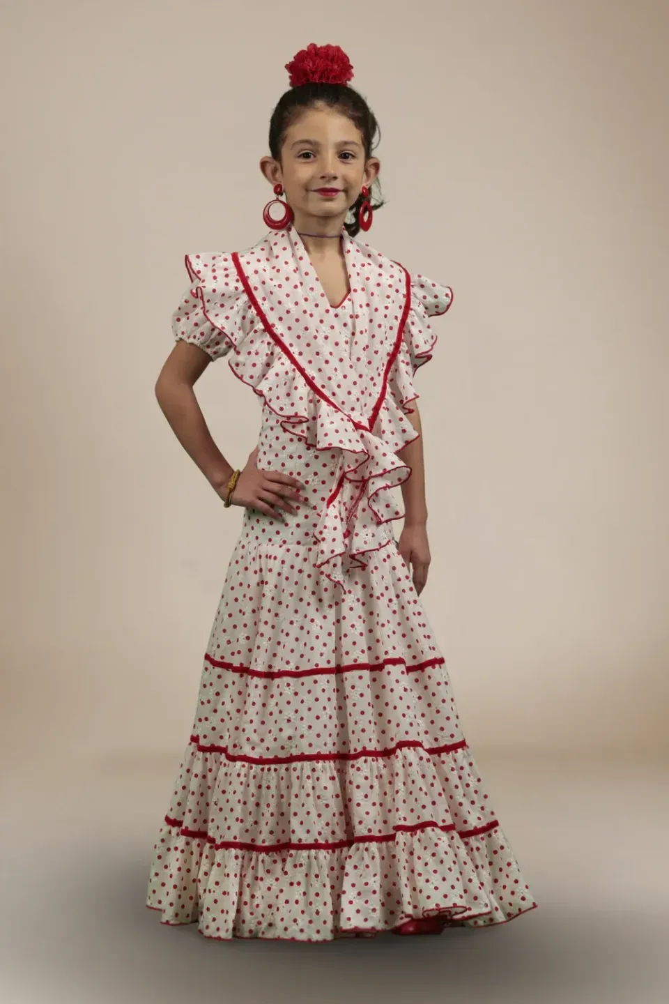Viva la Feria Elvira robe flamenca fille pois canastero