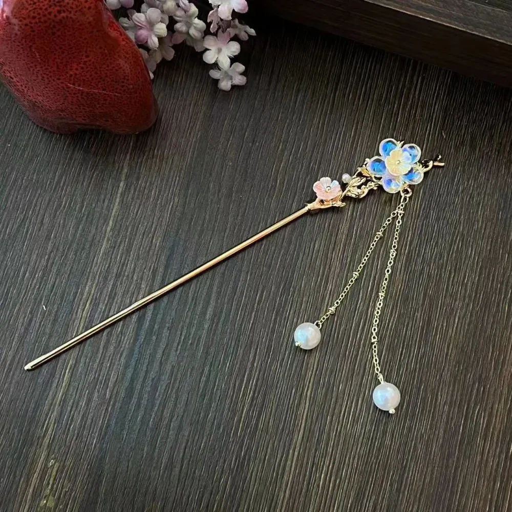 Japon style kanzashi origami pic à cheveux avec perles