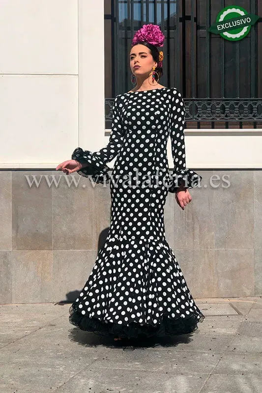 Viva la Feria Reina robe flamenca crépe pois