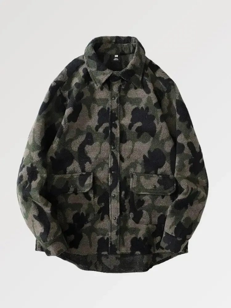 Japon style Yuzawa chemise militaire vintage oversize