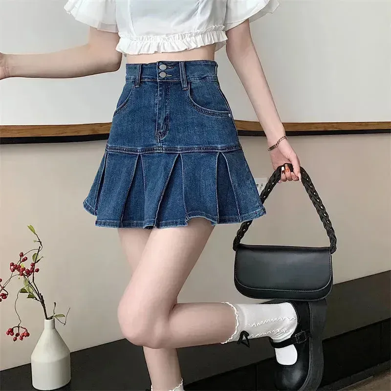 Japon style Jupe En Jean Japonaise jupe denim