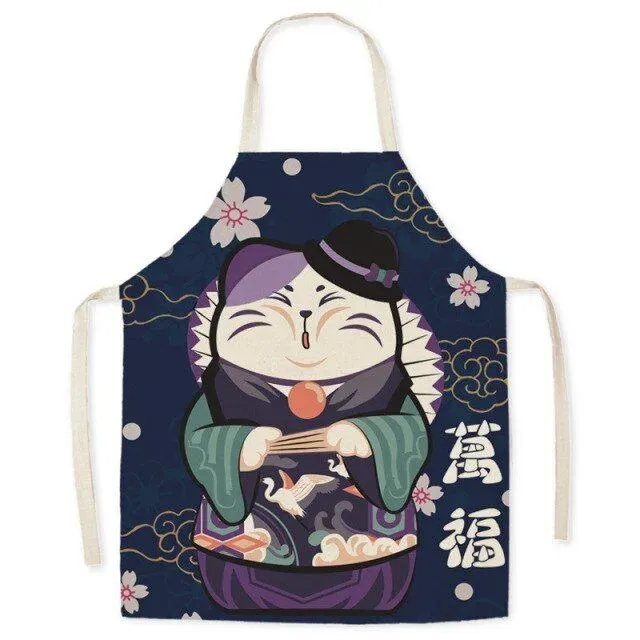 Japon style Jizō tablier coton lin cuisine