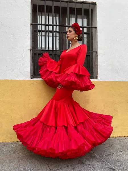 Viva La Feria Peonía robe flamenca à volants
