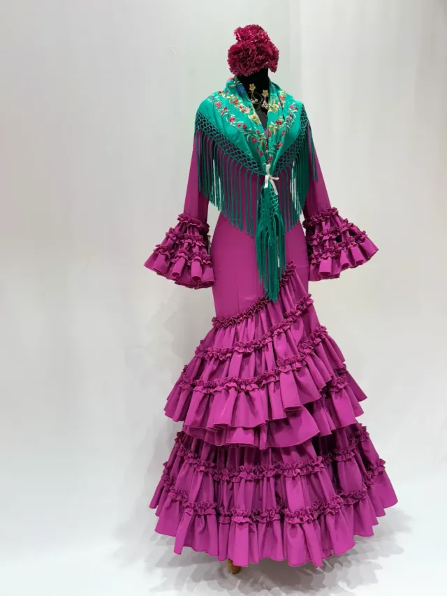 Viva La Feria Diamante robe flamenco buganvilla