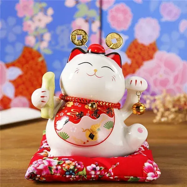 Japon style Maneki Neko Patte Droite statuette porte-bonheur