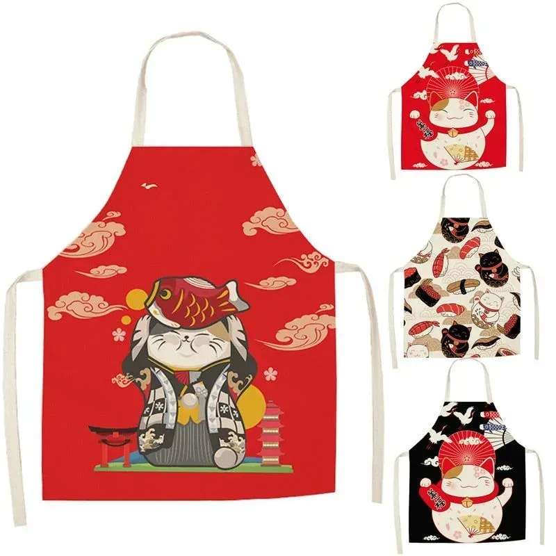 Japon style Lucky Cat Apron Kitchen tablier de cuisine, motif porte-bonheur