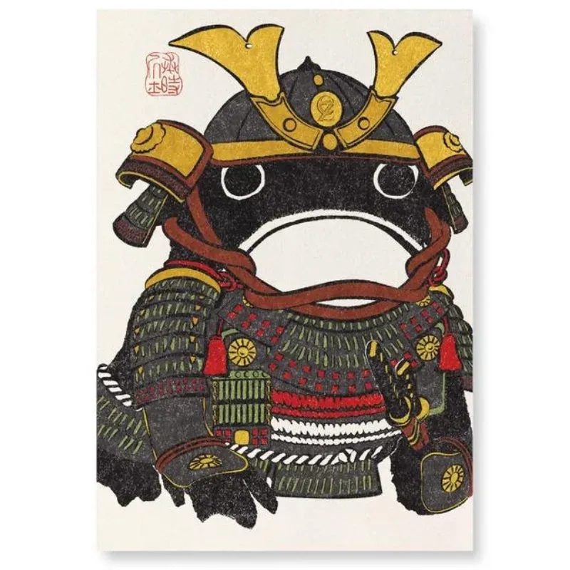 Japon style Samurai Kaeru tableau japonais 1814