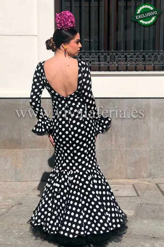 Viva la Feria Reina robe flamenca crépe pois