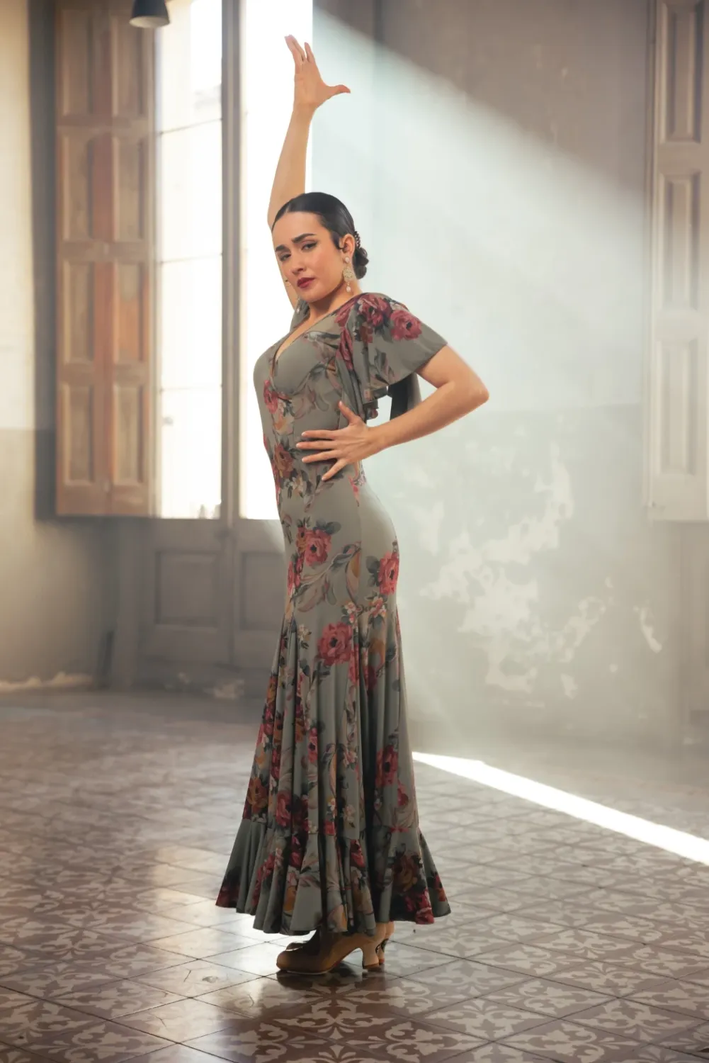 Viva La Feria Olas robe danse flamenco imprimée élastique