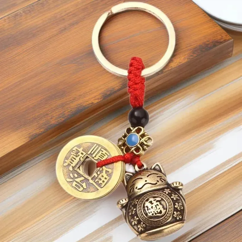 Esprit du Japon Porte-clés Maneki Neko Doré