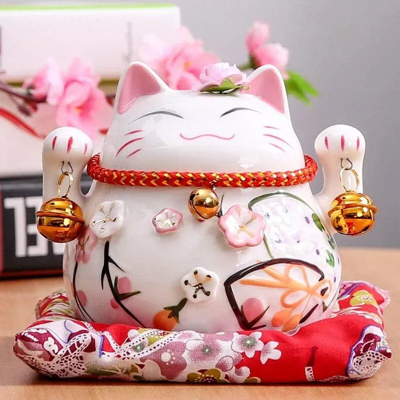 Japon style Maneki Neko Clochettes figurine chance
