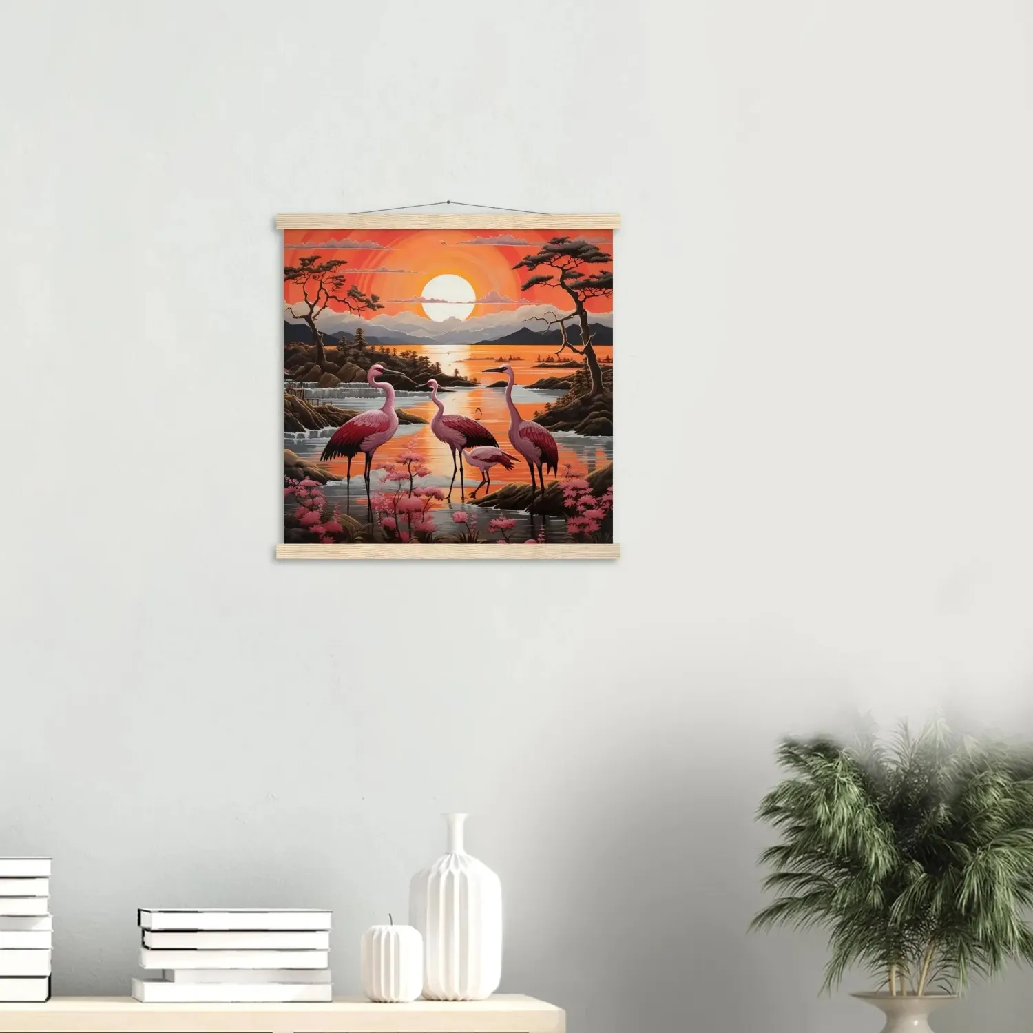 Japon style Sunrise tableau japonais contemporain