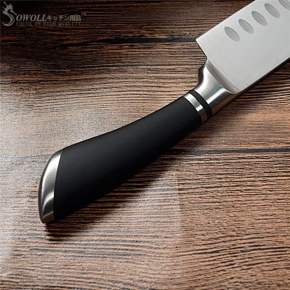 Japon style Eniwa couteau japonais Santoku polyvalent