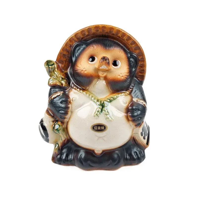 Japon style Statuette Tanuki Japonais en céramique