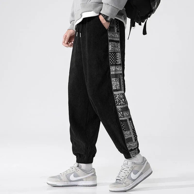 Japon style Yuya pantalon velours côtelé coupe droite